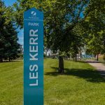 Les Kerr Park is located in the Forest Grove neighborhood of Saskatoon.